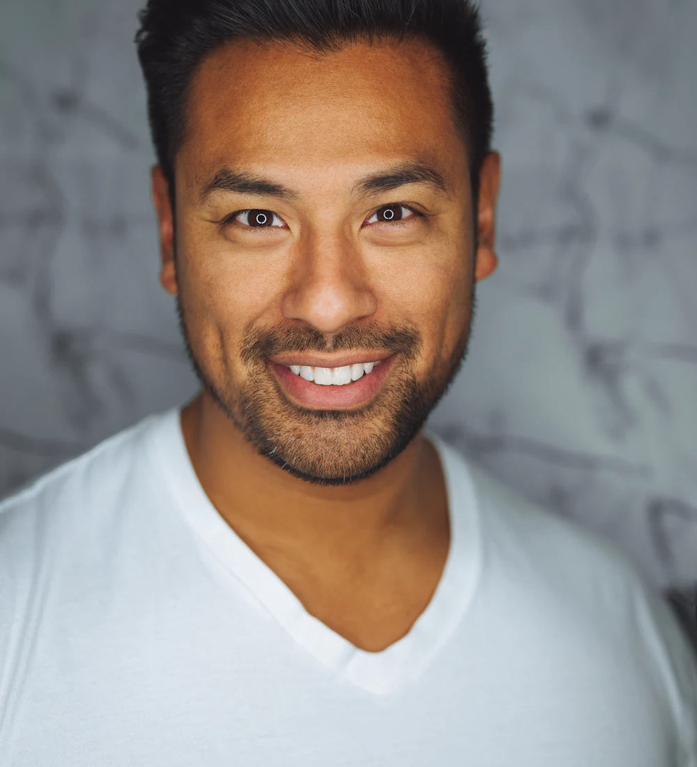 A man in a white shirt